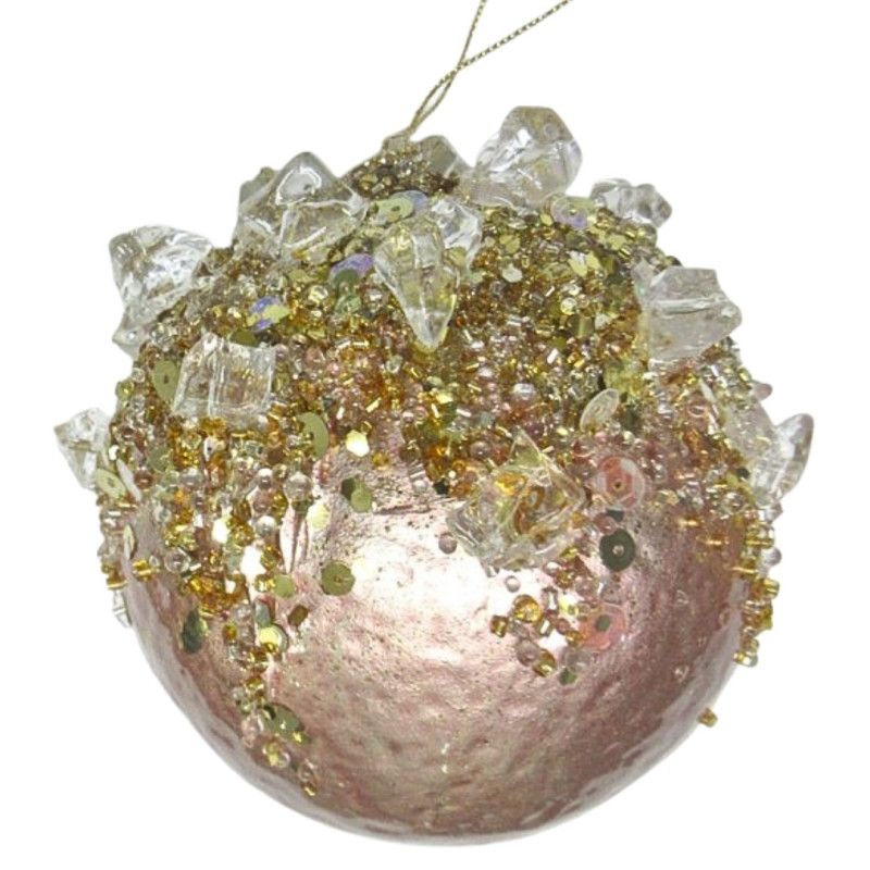 FESTIVE BALL ROSE GOLD ORNAMENT