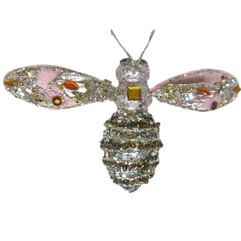 BEE ORNAMENT PINK/PLATINUM