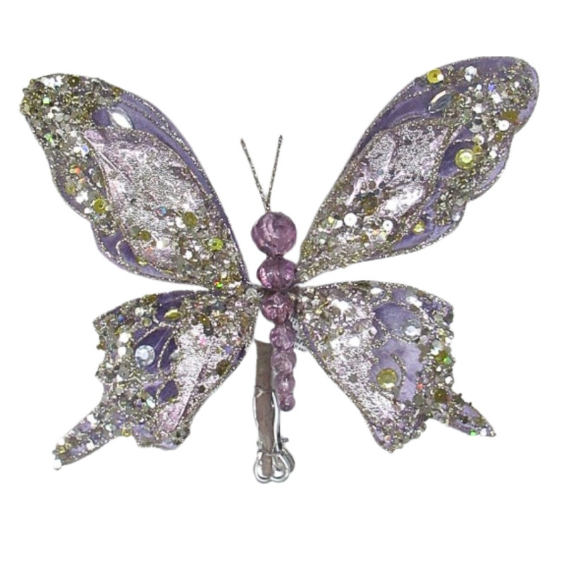 BUTTERFLY ORNAMENT SOFT PURPLE M