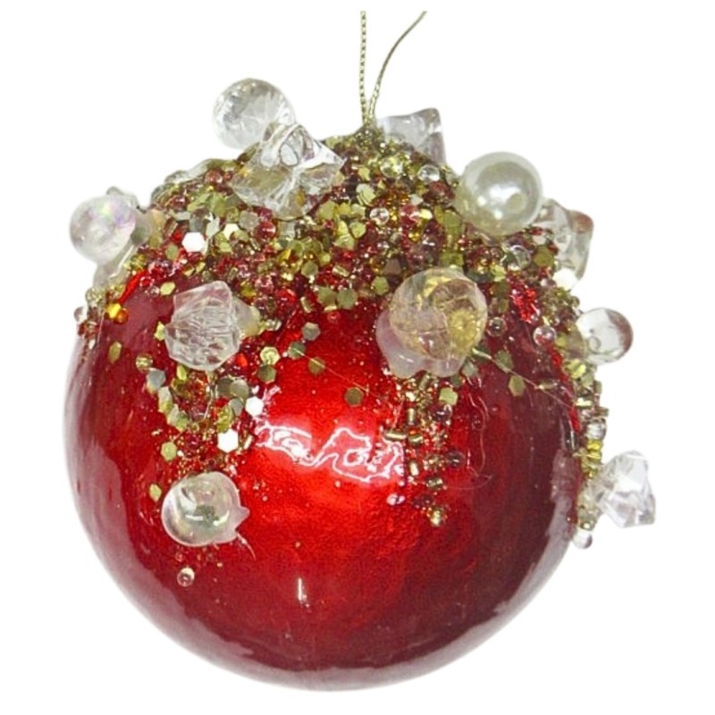 ORNAMENT BALL RED/GOLD
