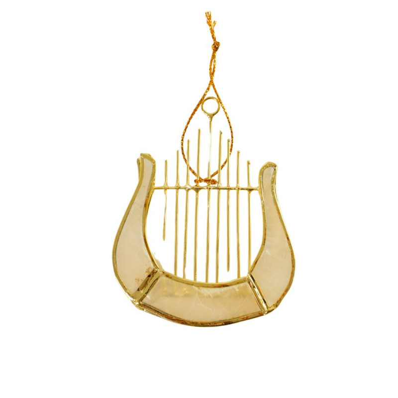 LYRE CAPIZ ORNAMENT