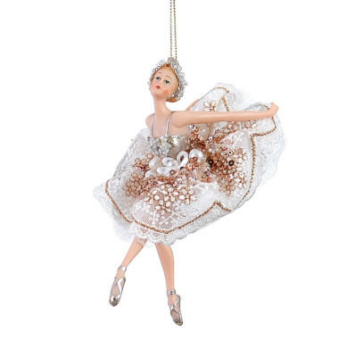POLYRESIN BALLERINA ORNAMENT