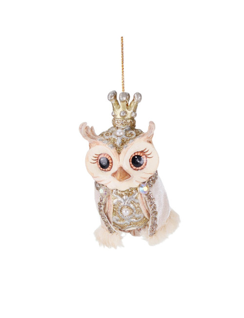 REGAL WINTER OWL ORNAMENT