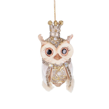 REGAL WINTER OWL ORNAMENT