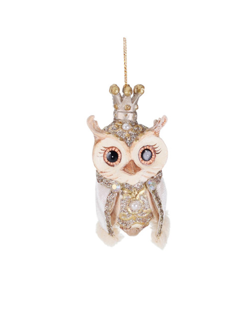 REGAL WINTER OWL ORNAMENT