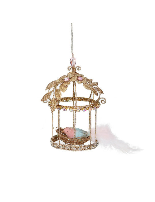 WIRE JEWEL BIRDCAGE ORANMENT