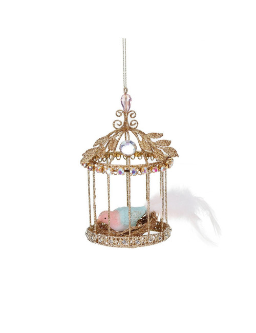 WIRE JEWEL BIRDCAGE ORANMENT