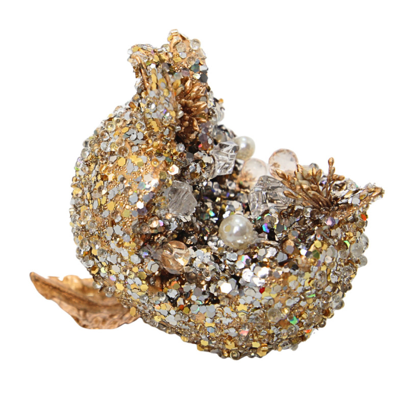 GOLD POMEGRANATE WITH SPARKLES