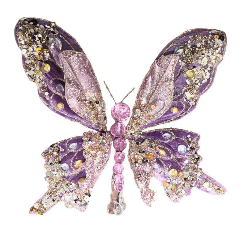 BUTTERFLY ORNAMENT SOFT PURPLE M