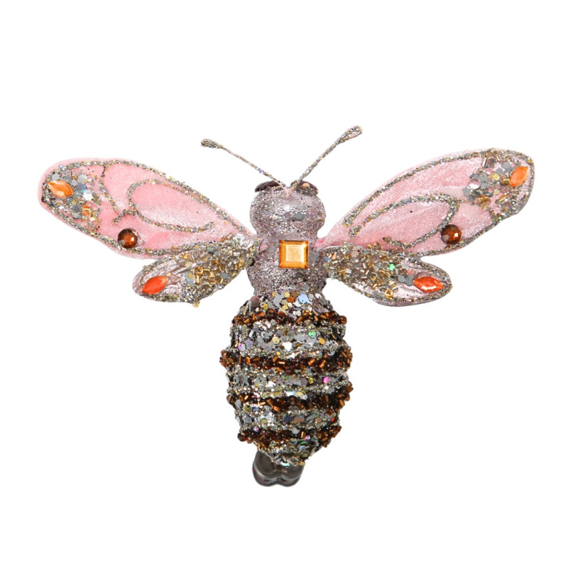 BEE ORNAMENT PINK/PLATINUM