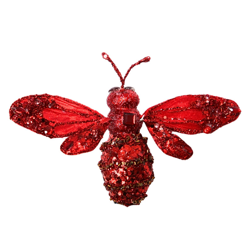 BEE ORNAMENT RED
