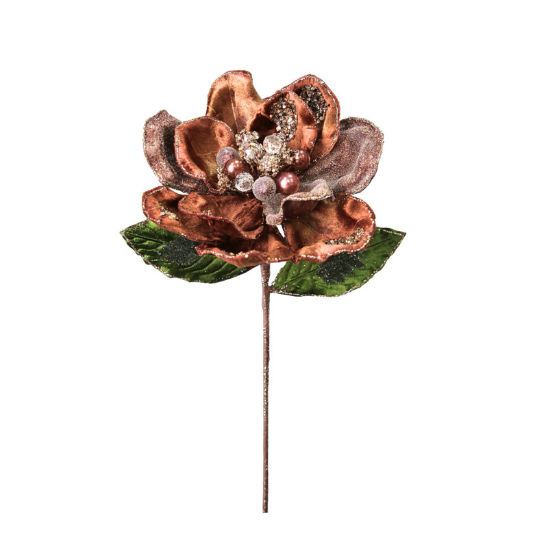 MAGNOLIA FLOWER CARAMEL BROWN L