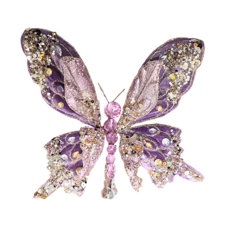 BUTTERFLY ORNAMENT SOFT PURPLE M