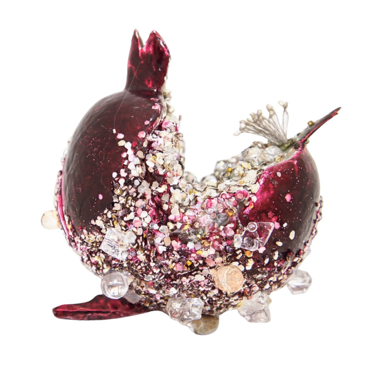 FESTIVE BURGUNDY POMEGRANATE ORANMENT