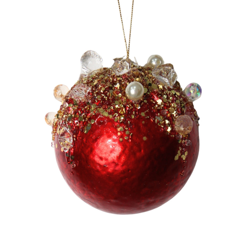 ORNAMENT BALL RED/GOLD