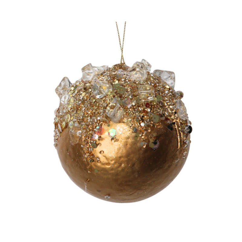 FESTIVE BALL GOLD ORANMENT M