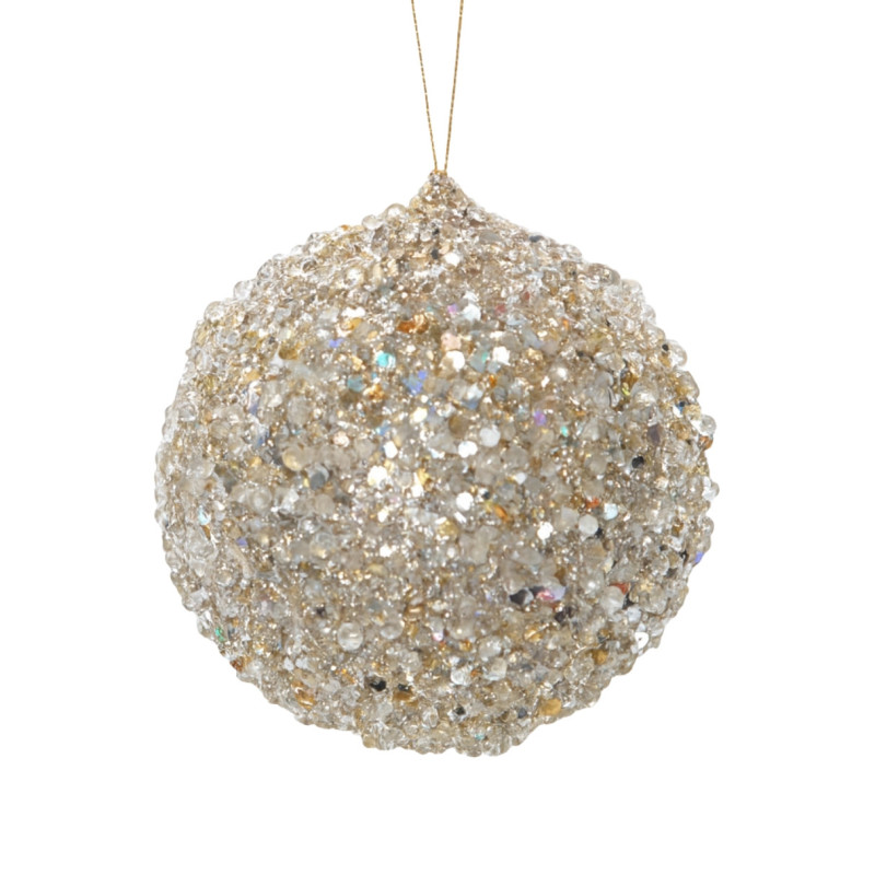 FESTIVE BALL PLATINUM ORNAMENT
