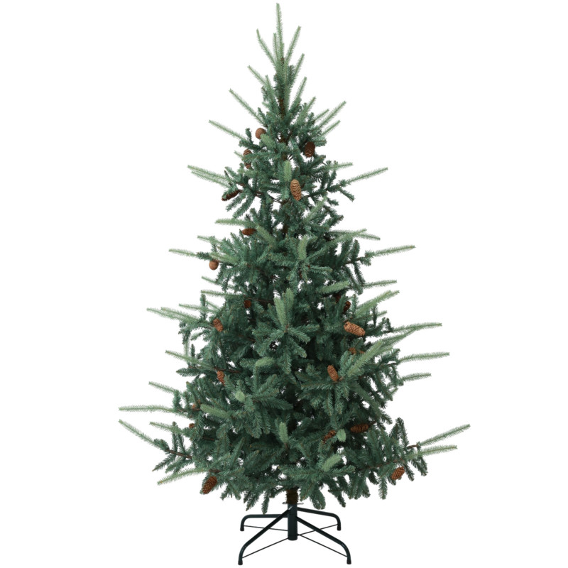 GREEN TREE WITH PINE CONES 225 CM