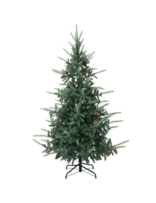 GREEN TREE WITH PINE CONES 225 CM