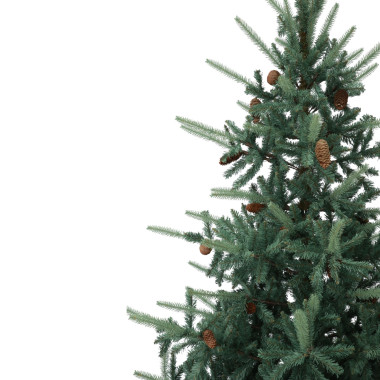 GREEN TREE WITH PINE CONES 225 CM