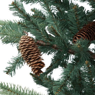 GREEN TREE WITH PINE CONES 225 CM