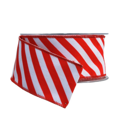 RED-WHITE STRIPED RIBBON
