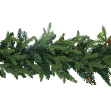 GREEN GARLAND WITH PINES CONES