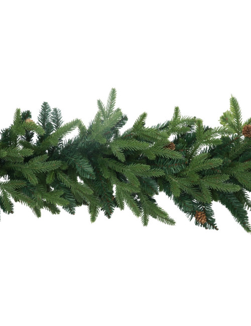 GREEN GARLAND WITH PINES CONES