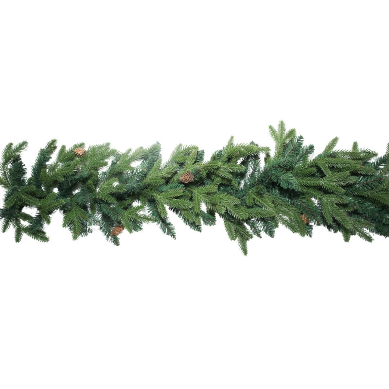 GREEN GARLAND WITH PINES CONES