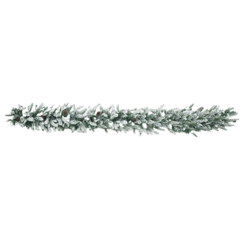 SNOW GARLAND WITH PINE CONES