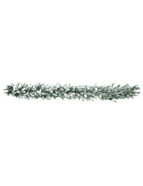 SNOW GARLAND WITH PINE CONES