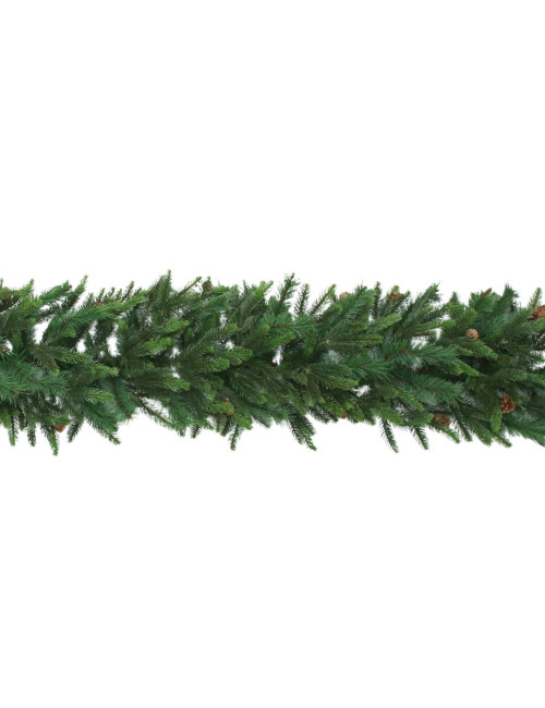 GREEN GARLAND WITH PINES CONES