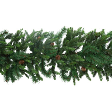 GREEN GARLAND WITH PINES CONES