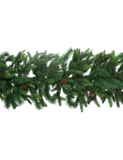 GREEN GARLAND WITH PINES CONES