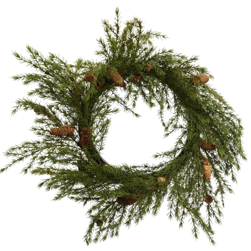 GREEN WREATH WITH PINES