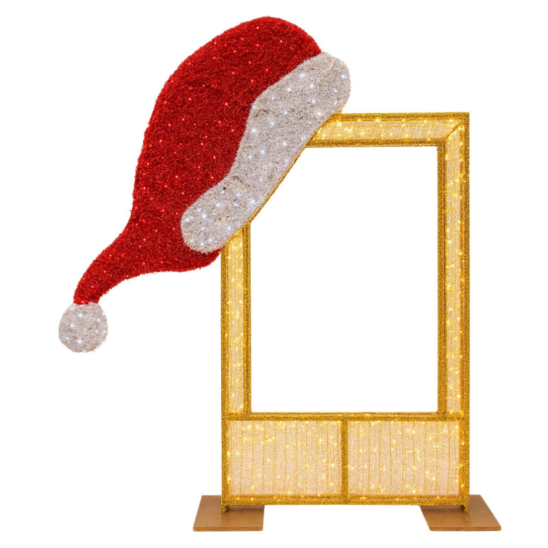 PHOTO FRAME WITH SANTA CAP