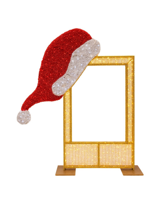 PHOTO FRAME WITH SANTA CAP