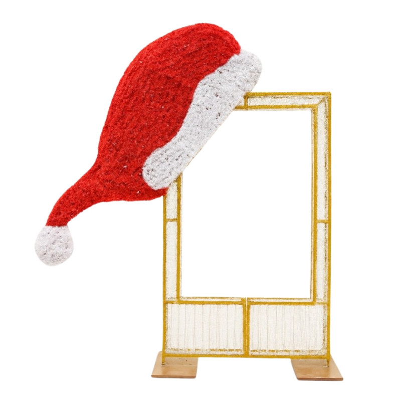 PHOTO FRAME WITH SANTA CAP