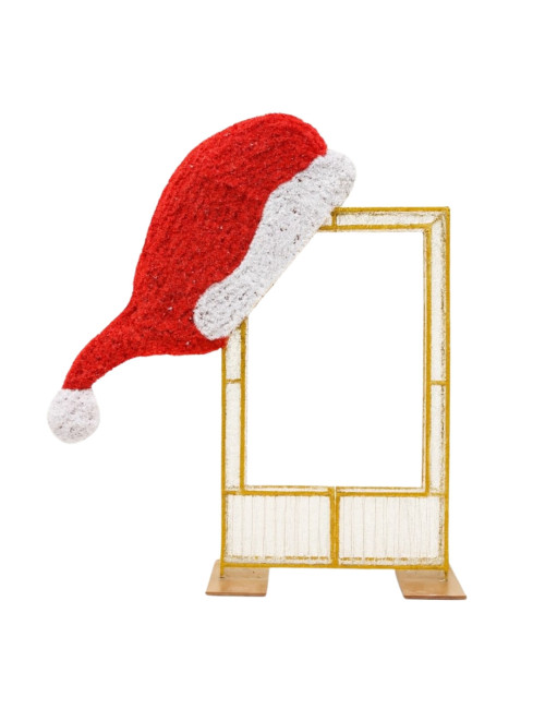 PHOTO FRAME WITH SANTA CAP