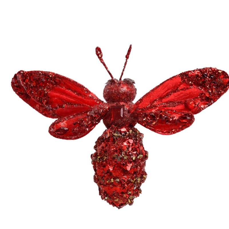 BEE ORNAMENT RED