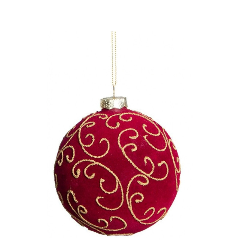 GOLD STRIPED BALL ORNAMENT S
