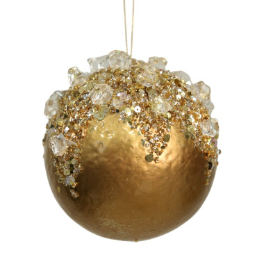 FESTIVE BALL ROSE GOLD ORNAMENT L