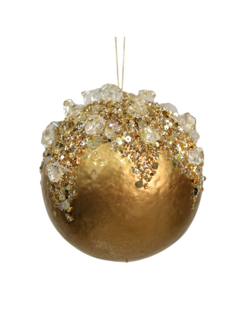 FESTIVE BALL ROSE GOLD ORNAMENT L