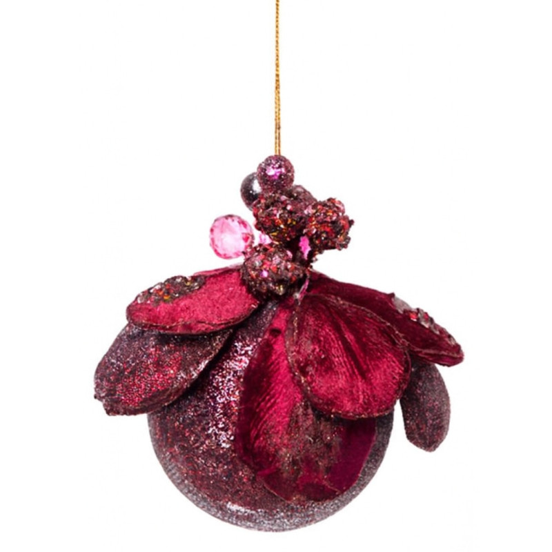 BURGUNDY BBALL WITH LEAVES