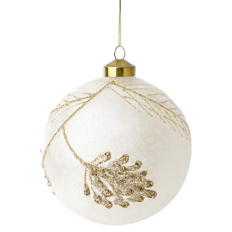 CHAMPAGNE BALL WITH LEAVES M