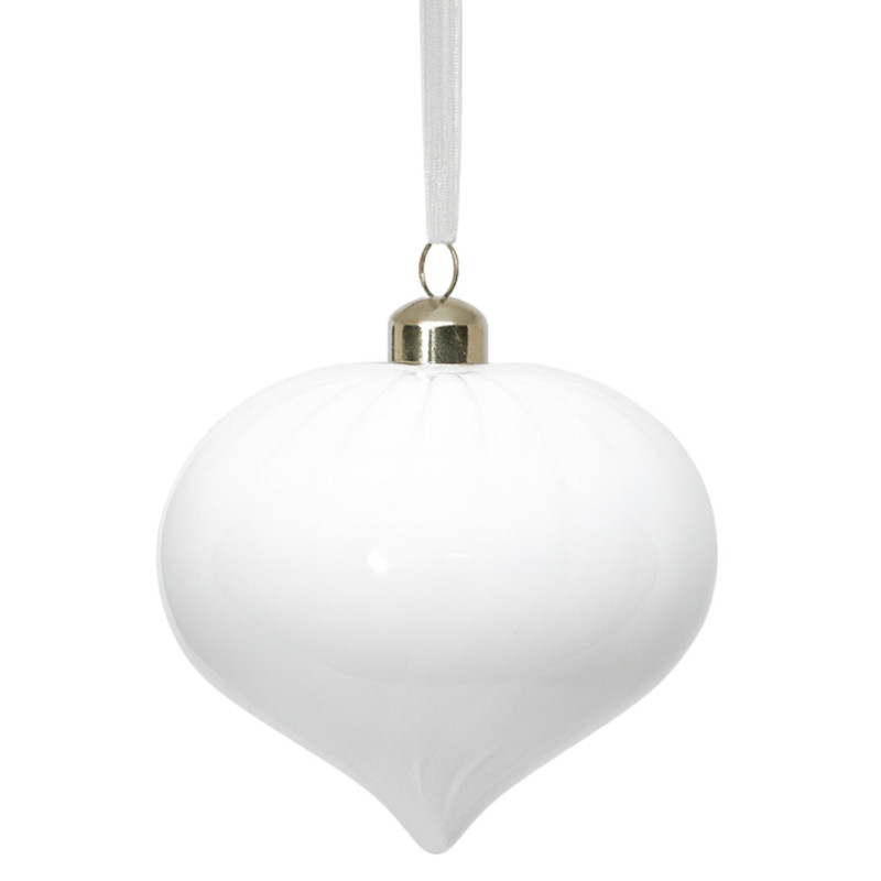 WHITE ORNAMENT BALL