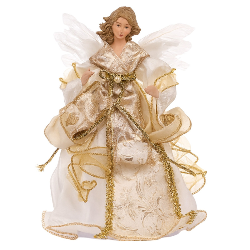 ANGEL WITH WHITE AND GOLD DRESS
