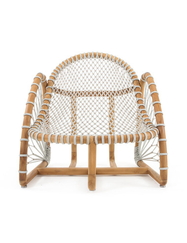 Ivory & Ice Lounge Chair –  Teak Wood | Sezon Dekor