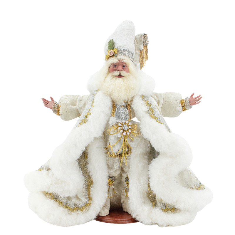 SANTA WITH WHITE/GOLD CAPE