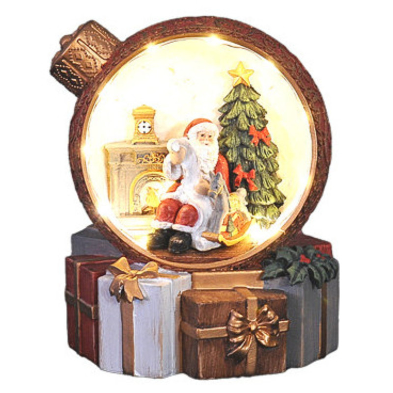 SANTA SCENE WITH LIGHTS